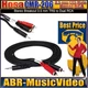 Hosa CMR-206 3.5 mm TRS Male to Dual RCA 6ft Cable.