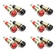 bnafes 2mm Female Extended Bind Post Alloy Socket Plug Panel red black 
