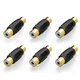 VCE 6-Pack Gold Plated RCA Female to Coupler,Compatible with Black 