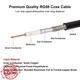 MOOKEERF 2x 1ft RG58 BNC Male/Female Coax Cable