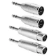 Togconn 1/4" TRS Male to 4 Pack, 6.35mm (XLR & XLR Female) 