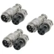 Xiaoyztan 3 Pairs 4-Pin Microphone Male & Female Plugs CB Mic Extension Cable...