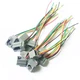 jing with Wires RJ9 Female Connector 4P4C PCB Socket Mount 616E-RJ9, Gray 
