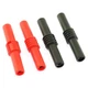 DGZZI 4PCS 4mm Banana Socket Female to Adapter Coupler Connector black 
