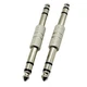 UpperFu 2pcs 6.35mm 1/4" Stereo Male to 1/4 inch TRS Nickel 