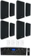 Rockville 4-Room Home Audio Kit Stereo+8) Black Slim Wall Speakers+Wall Controls