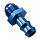 -10 AN Male Flare to 5/8" Barb Push Hose Barb Fitting Adapter Aluminum Blue