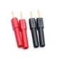 2mm Banana Male Plug to 4mm Female Socket Probe Adapter Black and Red - (4 Pcs)