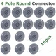 16 Replacement Speakon 4 Pole Round Chassis Mount Connector for Neutrik NL4MPR