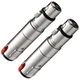 Seismic Audio - New Pack of Two Locking XLR Female to 2 Pack, Silver 