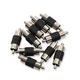 ELECTOP 10 Pack Audio Video Nickel RCA Male to 3.5 cm x 1 cm, Black