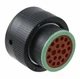 TE Deutsch HDP20 Series Plug Housing 20-Pos Size 18 Socket Hybrid HDP26-18-20SN