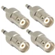 XMSJSIY 3.5mm Mono to BNC Adapter, Female Jack 1/8" TS Male Silver