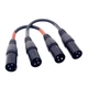 Short XLR Cables XLR Male to Female Balanced Microphone Cables 3 pin OFC Shie...