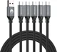 5-Pack 6FT Nylon Braided USB-C Cables &ndash; 3A Fast Charging for Samsung Galaxy