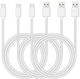 3-Pack USB Type-C Cables 3-ft Regular Charging Cords White For Samsung Galaxy