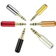 VizGiz 6 Pack Welding 1/8" 3.5mm Plug Audio Solder Male Jack multicolor