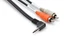Hosa CMR203R 3' Right-Angle 3.5mm TRS to Dual RCA Audio Y-Cable