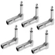 Aracombie Mono 1/4" Right Angle Plugs 6.35mm Audio Wire 1/4 inch, Silver 