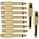 6.35mm 1/4" TS Plug to RCA Female Jack Adapter Connector - 6.35mm Mono Male t...