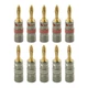Ultimate Series 24K Gold Plated 10 Pcs (5-Pairs), Banana Plugs
