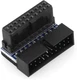 DGZZI USB 3.0 90 Degree Adapter Black Down 90 Degree, black 