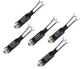 Accessonico 5 Pack 75 Ohm to 300 UHF VHF FM Antenna Adapter Black 