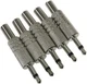 E-outstanding 3.5mm Mono Plug 5PCS 1/8 Inch TS Mini Stereo Metal silver 