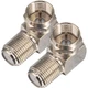 Onelinkmore Coaxial Cable Right Angle Connector F Type Female to Small, 2 PCS 