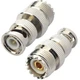 Boobrie 2pcs BNC UHF RF Coaxial Coax Adapter SO239 Female to 2PCS, silver