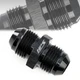 HPS AN Male to Male Union Adapter Fitting, Straight AN -10, Black Aluminum