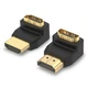 VCE HDMI 90 and 270 Degree Adapter 0.8 x 1.18 x 0.53 inches, Black Gold