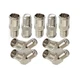 Lala Smill Right Angle Push on Coax Cable Connectors F-Type 9 pcs, silvery