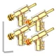 Tertullus 4Pcs Banana Clips Connectors Banana Plugs for Speaker Wire Gold Pla...