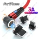 Magnetic USB Fast Charger Charging Cable Cord For iPhone 14 13 12 11 XR X 8 7 6