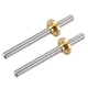 uxcell 100mm Length T8 8mm Dia Lead Screw Rod2 Lead Stainless Steel Lead Scre...