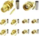 SUPERBAT RPSMA Crimp Connectors Kit RP-SMA Male + Female Type 1, 
