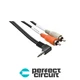 Hosa CMR-203R Right-Angle 3.5mm TRS to Dual RCA 3FT CABLE NEW PERFECT CIRCUIT