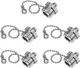 BOOBRIE 5PCS UHF/N-Type Dust Cap for UHF Male RF PL259 5PCS, Silver 
