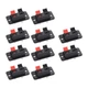 uxcell 2 Way Spring Speaker Terminal Clip Push Release WP2-204(10Pcs), Black 