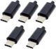 chenyang 5 Pack USB C DIY Connector 3.1 Type C 24Pin Male Plug Port Black 