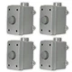 Acoustic Audio AAOVCD-G Outdoor Volume Controls Gray Weatherproof 4 Piece Set