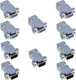 10PCS VGA Male Female DB15 3 Row Solder Cup Connectors Kit, Type M/F 