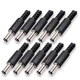 HTTX 10-Pack 5.5mm x 2.5mm DC Socket Male Barrel Jack, Solder On DIY Custom... 