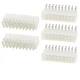 uxcell 5 Pcs 3mm Pitch 20 Pin 90 Degree Car Auto PC White Color, Silver Tone