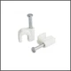 Steren Single RG6 Nail-in Cable Mounting Clip 100 count - Nail, White 