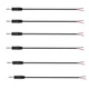 daier 6Pcs 2.5mm Male Plug to Bare Wire Open End TS 2 Pole Mono Black 