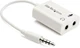 StarTech.com 4 Position Microphone and Headphone Splitter &ndash; 3.5 mm  - White