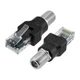 BaYiToo 2 Pcs RF to RJ45 Converter Adapter, F-Type Female RJ45, Black 