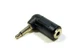 Philmore Right Angle 3.5mm 1/8" Mono Male Plug to TRS Stereo black 